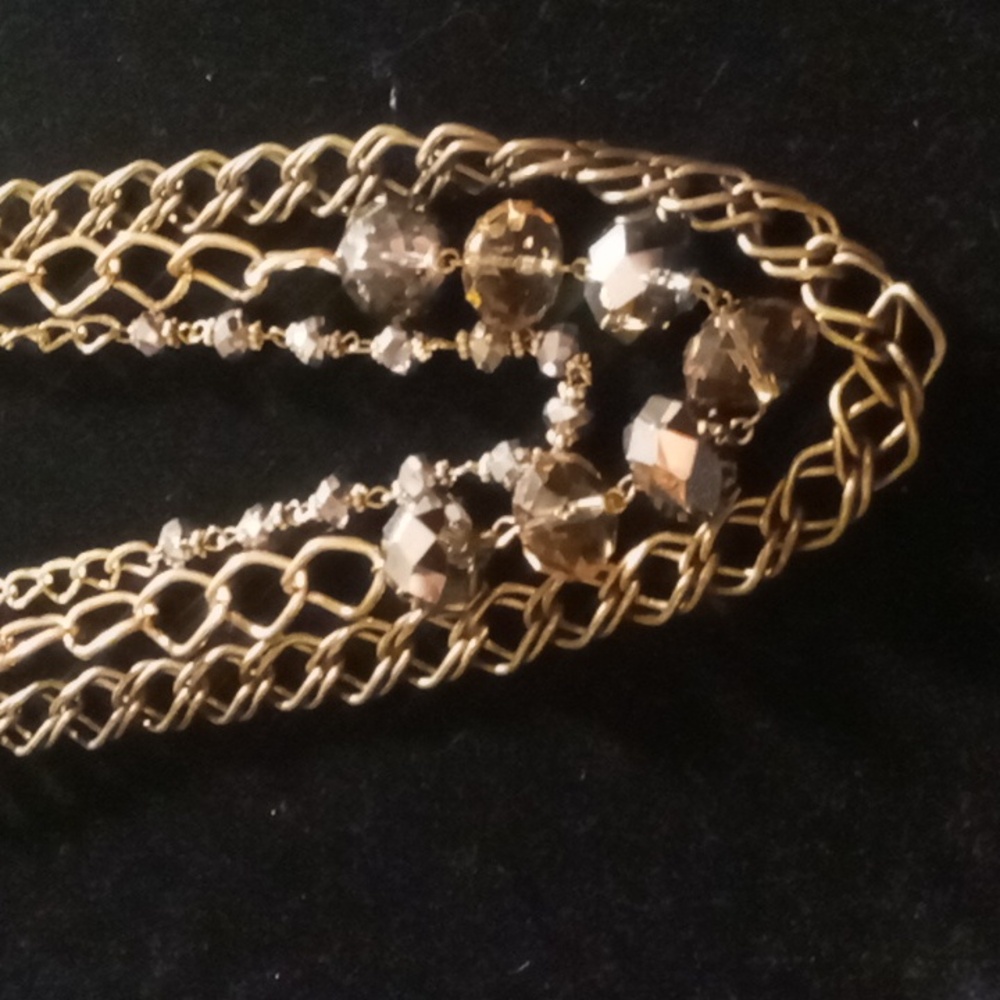 Chic Gold and Silver Layered Necklace. 18 in long
